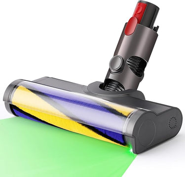 Senprity Cepillo eléctrico para turbina, cepillo compatible con Dyson V7 V8 V10 V11 Aspiradora Boquilla de suelo con luces frontales para alfombras, parqué, azulejos y suelos duros